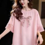Lace "bow" blouse