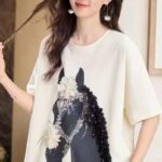 "Horses" cotton t-shirt